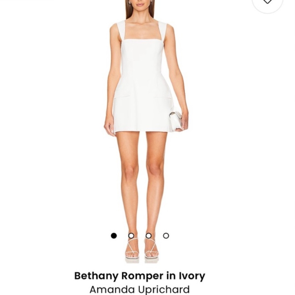 Amanda Uprichard Mini Dress Romper in Ivory